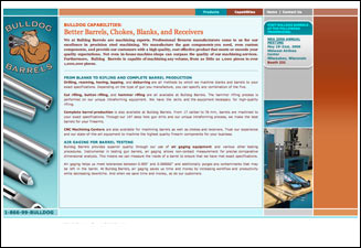 internet website design for Bulldog Barrels