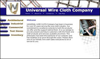 Website Design for Universal Wire Cloth Company