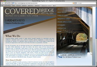 website design for Covered Bridge Capital