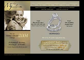 Internet Website for Mark's Jewelers