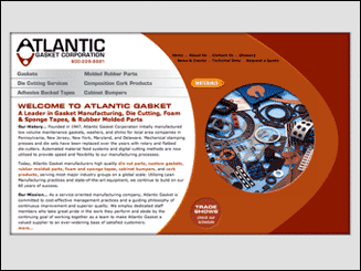 Internet Website Design for Atlantic Gasket
