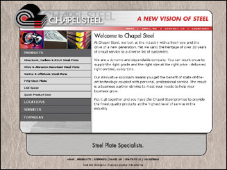 Internet Website for Chapel Steel