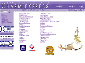 website design for Charm Express