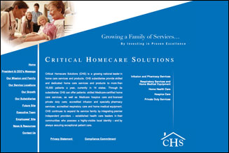 Website Design for Critical Homecare Solutions