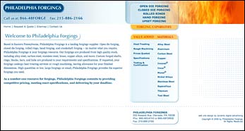 Internet Website Design for Philadelphia Forgings