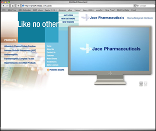 Internet Website Design for Jace Pharmaceuticals
