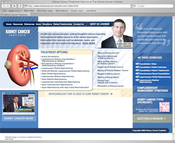 Website Design for Kidney Cancer Institute