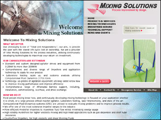 website design for Mixing Solutions