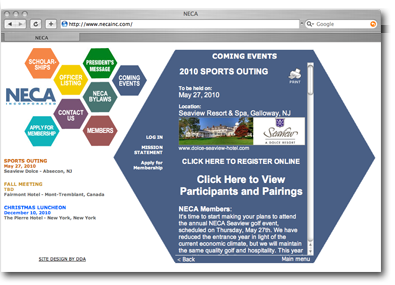 internet design for Neca Incorporated