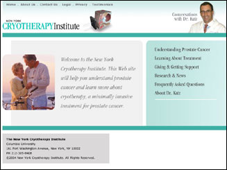 Corporate Website Design for New York Cryotherapy Institute