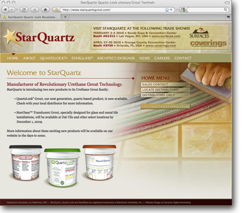Website Design for Starquartz Designer Grout