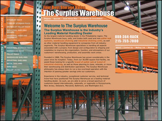 Internet Website Design for The Surplus Warehouse