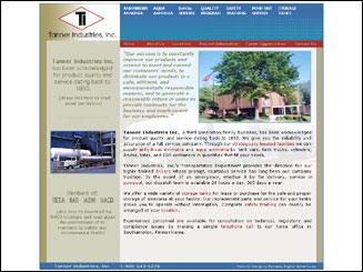 Internet Website for Tanner Industries, Inc.