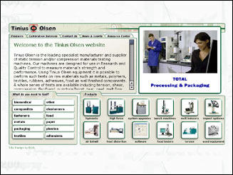 Website Design for Tinius Olsen