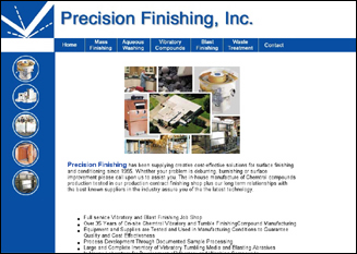 website design for Precision Finishing, Inc.