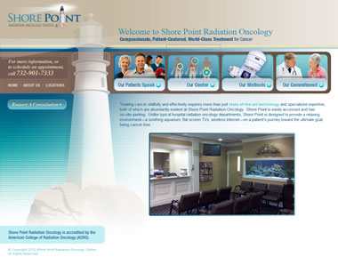 Internet Website Design for Shore Point Radiation Oncology Center