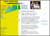 Website Design for Acro Labels Inc.