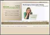 website design for Emergency Contraception