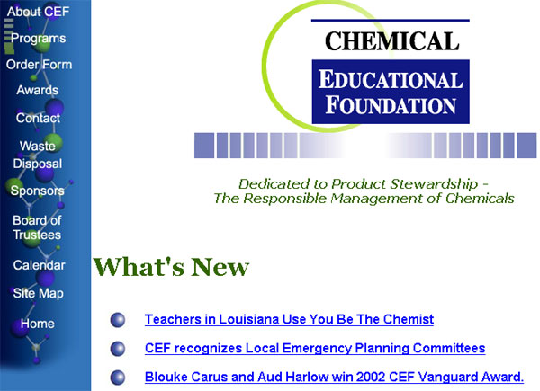 Programming website design services for Chemed Educational Foundation