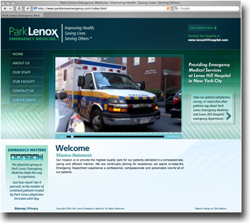 Park Lenox Emergency Medicine Website