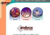 Flash website design services for Prodesco