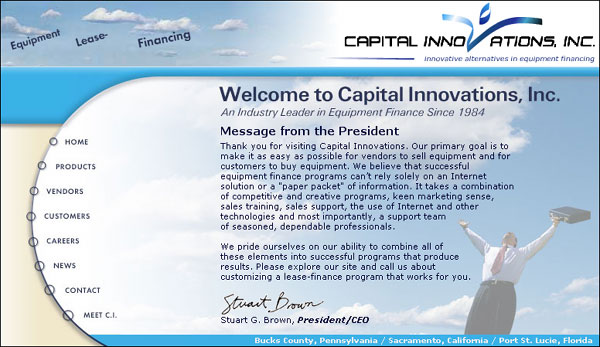 Internet design for Capital Innovations