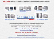 Website design services for Continental Refrigerator