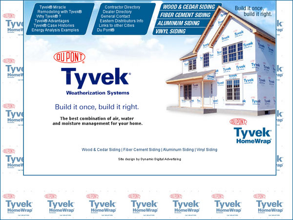 Internet design for Tyvek&reg; HomeWrap&reg;