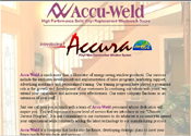 Internet website design for Accu-Weld