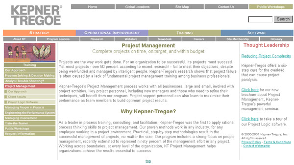 Programming Internet website design for Kepner Tregoe