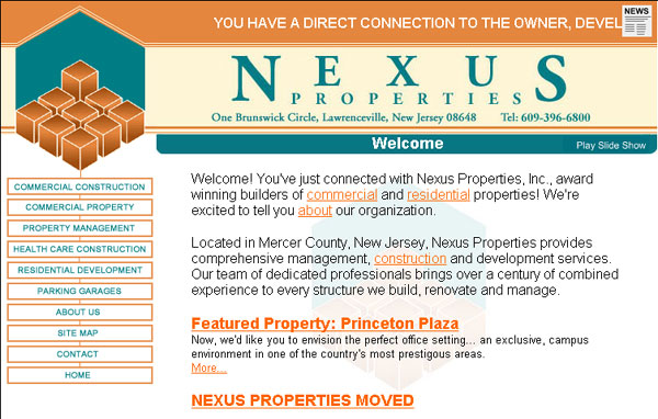 Internet design for Nexus Properties