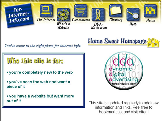 Internet design for For Internet Info