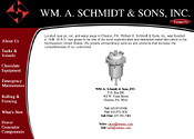 Internet website design for Wm. A. Schmidt & Sons, Inc.