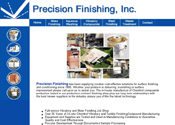 Website development for Precision Finishing, Inc.