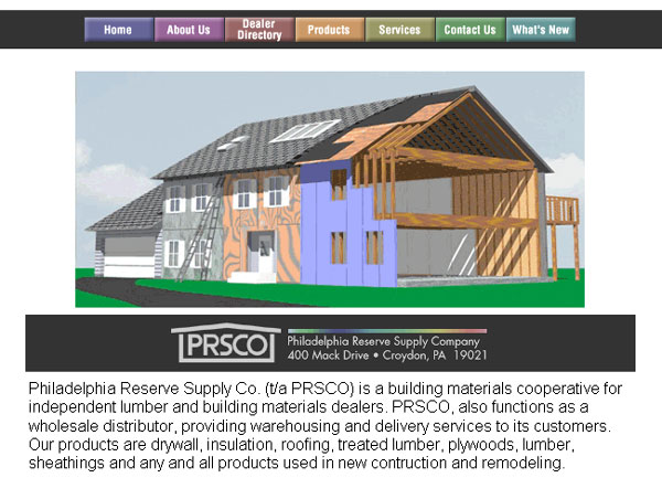 Website design services for PRSCO